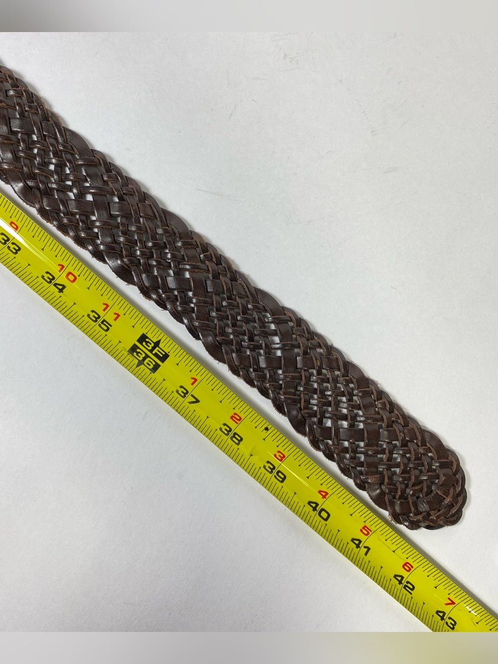 Talbots Women's Braided Woven Genuine Leather Belt Brown Sz S Leather Buckle NWT - Picture 9 of 11